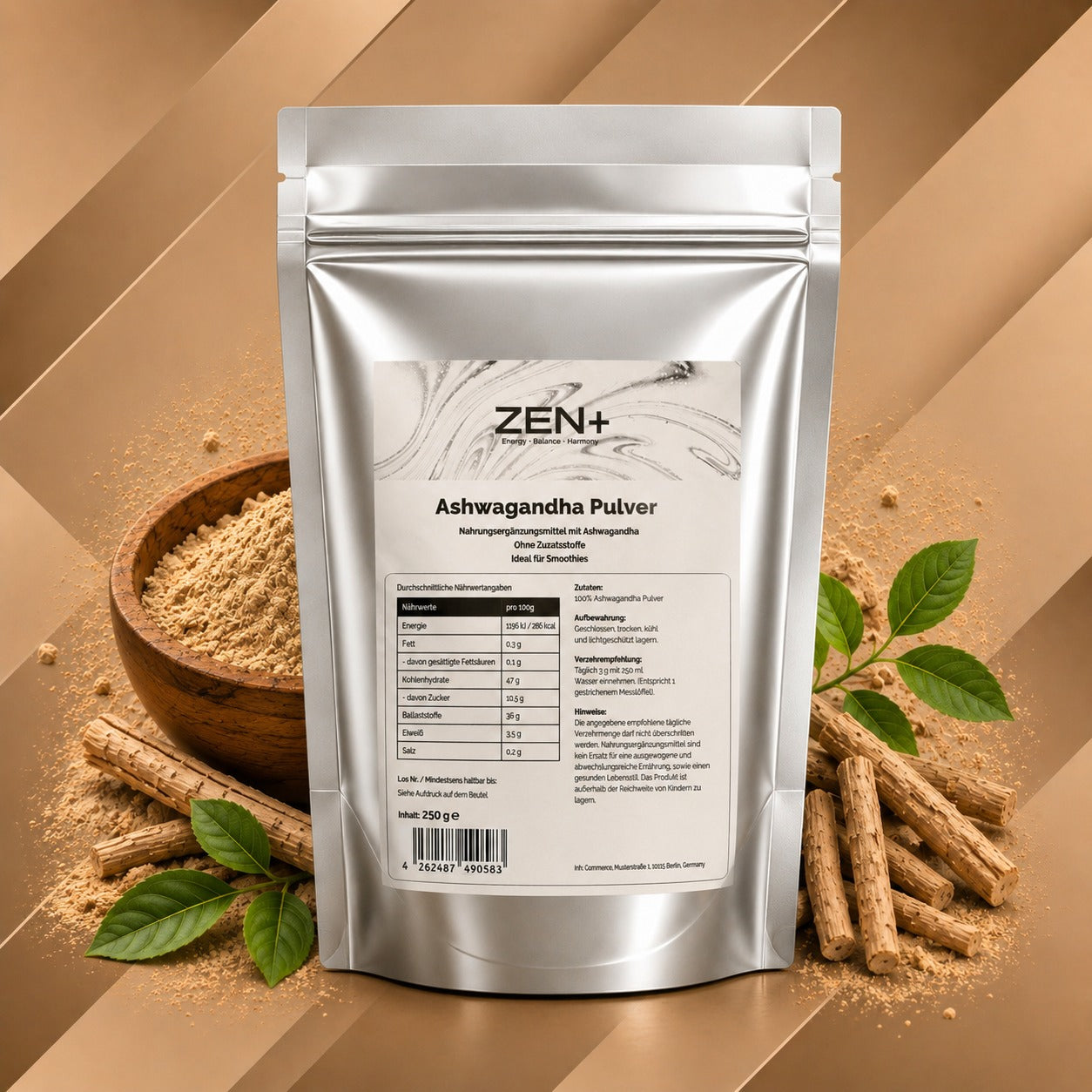 Ashwagandha Pulver - 500g Doypack